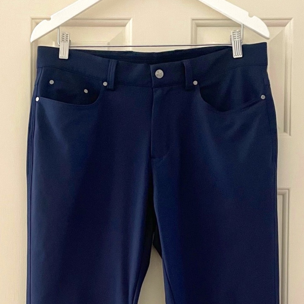Greg Norman Mens 5 Pocket Pants - Dark Blue - 32 x 32